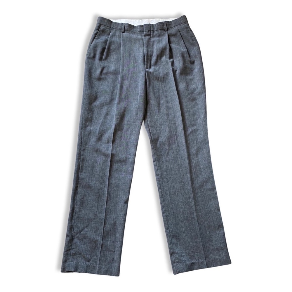 Slim Fit Checked Wool Suit Trouser